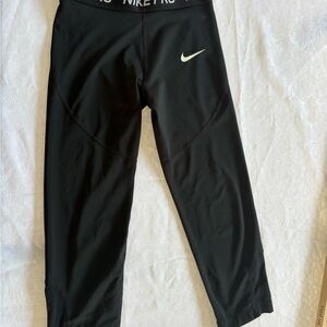 Nike Kids Black and White Capri Leggings
